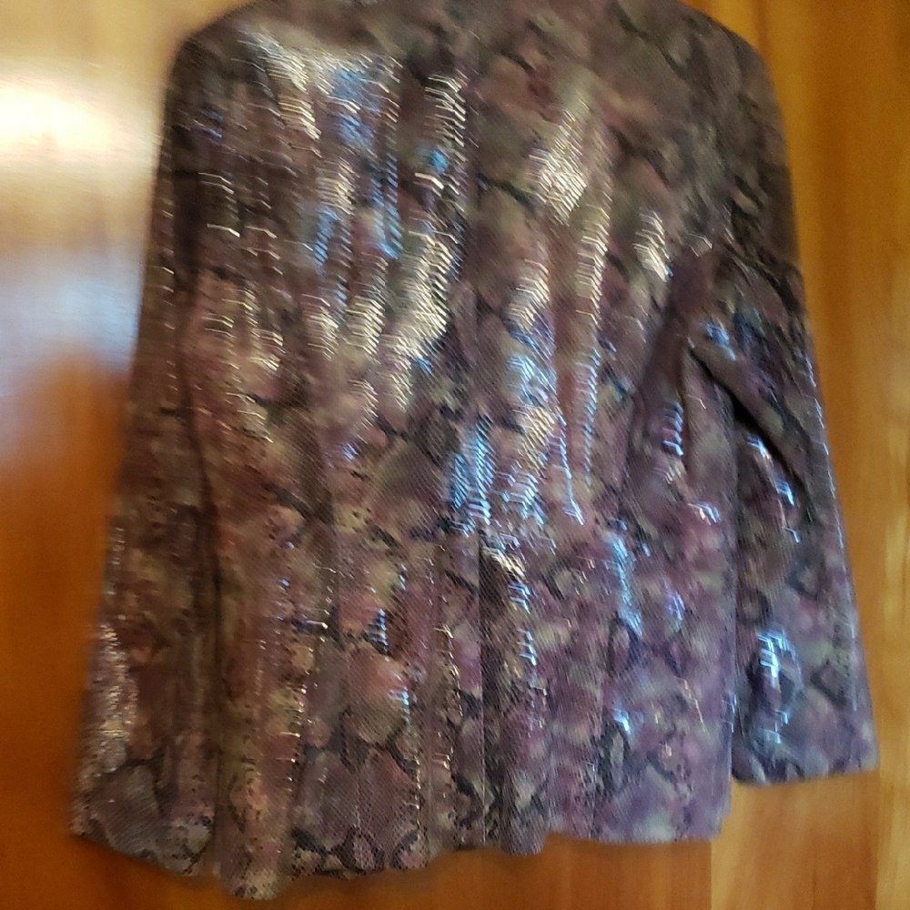 Pelle Studio Brown Python Print Blazer - image 8
